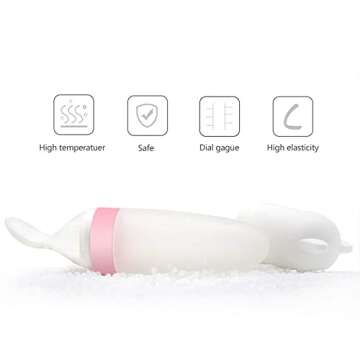 Burabi Silicone Squeeze Feeding Spoon - Convenient Baby Food Dispensing Spoon