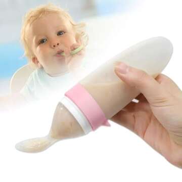 Burabi Silicone Squeeze Baby Feeding Spoon - BPA Free