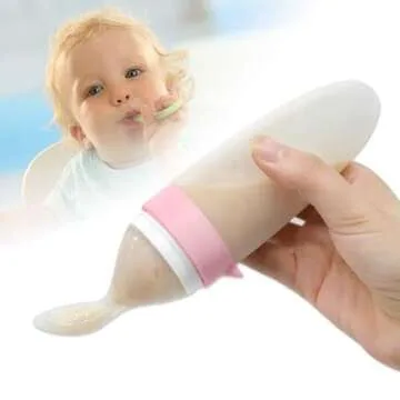 Burabi Silicone Squeeze Baby Feeding Spoon - BPA Free