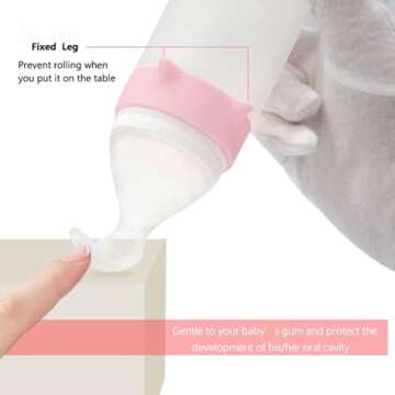 Burabi Silicone Squeeze Baby Feeding Spoon - BPA Free