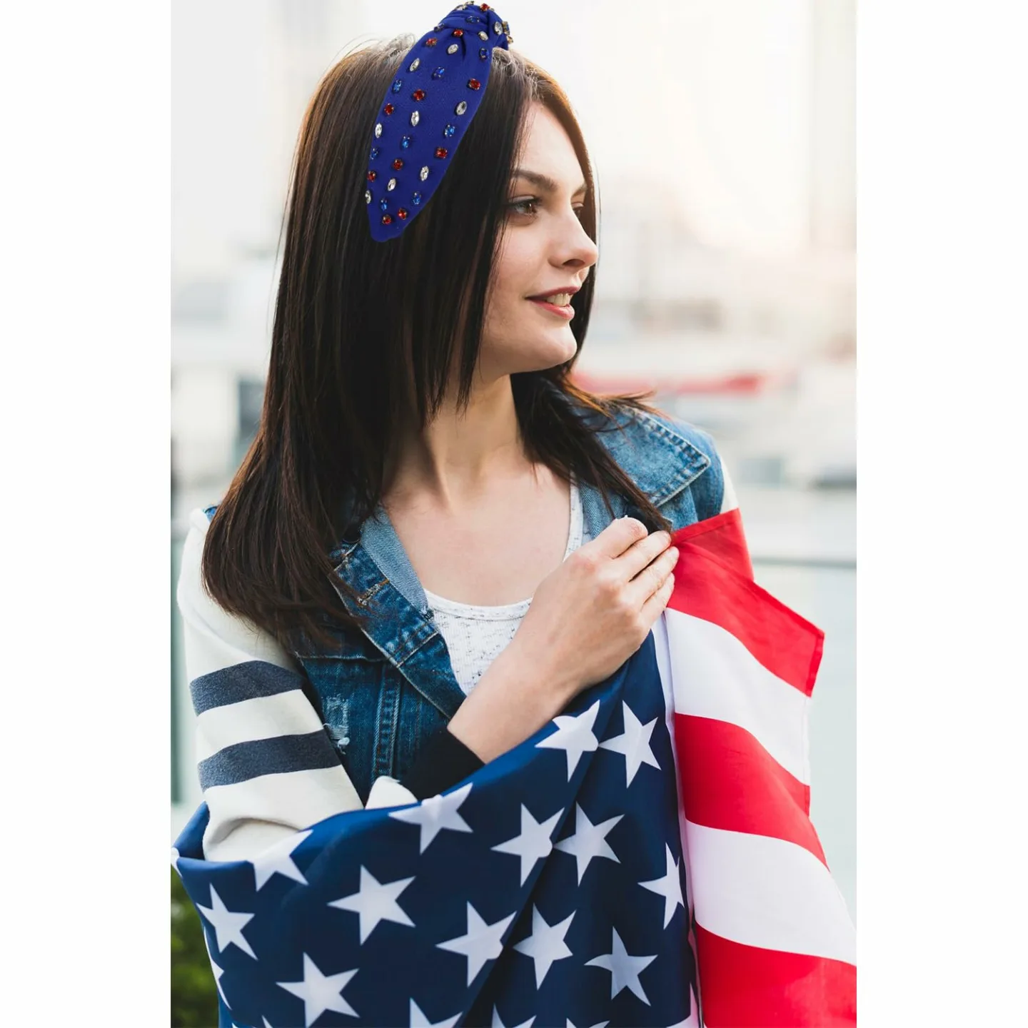 Patriotic 4th of July Headbands with Rhinestones