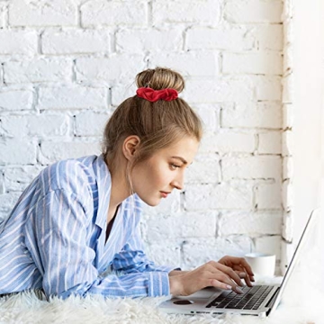 WATINC 28Pcs Silk Satin Hair Scrunchies Set for Women