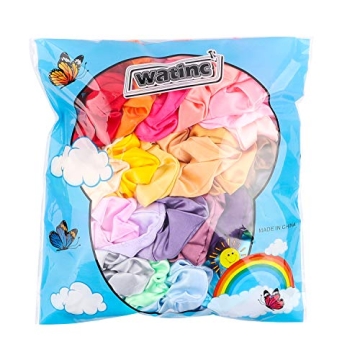 WATINC 28Pcs Silk Satin Hair Scrunchies Set for Women