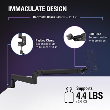 Elgato Wave Mic Arm LP for Podcasters and Streamers