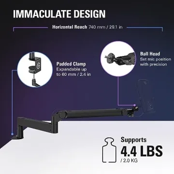 Elgato Wave Mic Arm LP for Podcasters and Streamers