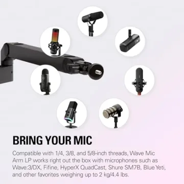 Elgato Wave Mic Arm LP for Podcasters and Streamers