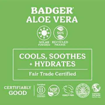 Best Badger Aloe Vera Gel for Sunburn Relief