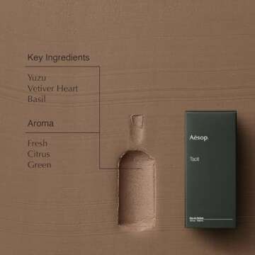 Aesop Tacit Eau de Parfum | Fresh Citrus & Basil Aroma
