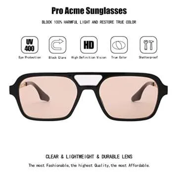 Pro Acme Vintage 70s Aviator Sunglasses for Men Women