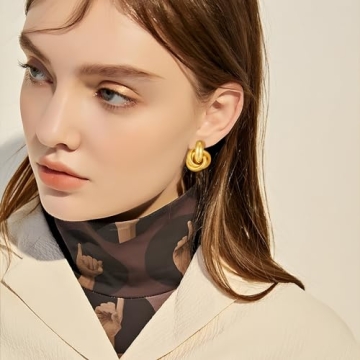 FILMOON Gold Geometric Drop Dangle Earrings for Women