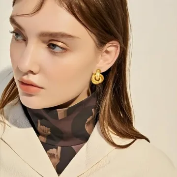 FILMOON Gold Geometric Drop Dangle Earrings for Women