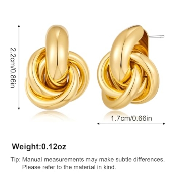 FILMOON Gold Geometric Drop Dangle Earrings for Women