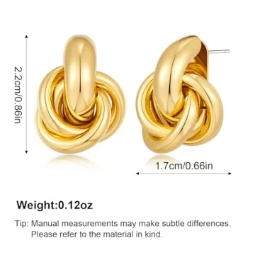 FILMOON Gold Geometric Drop Dangle Earrings for Women