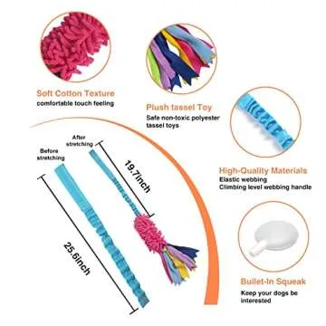 Wodoca Dog Tug Toy - Strong Squeak for Aggressive Chewers