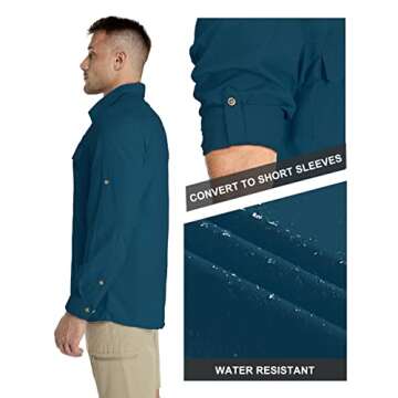 UPF50+ Men's Sun Protection Shirt for Fishing & Hiking
