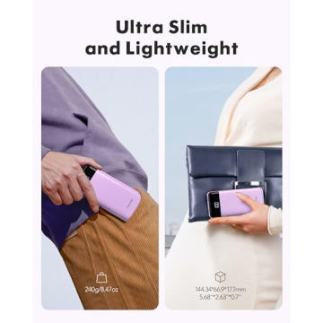 Portable Charger with Built-In Cables 10000mAh Power Bank