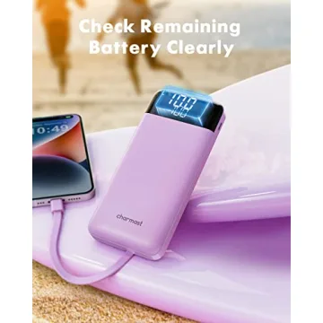 Portable Charger with Built-In Cables 10000mAh Power Bank