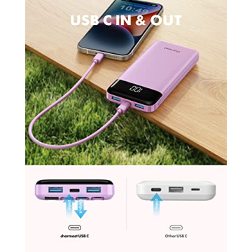 Portable Charger with Built-In Cables 10000mAh Power Bank