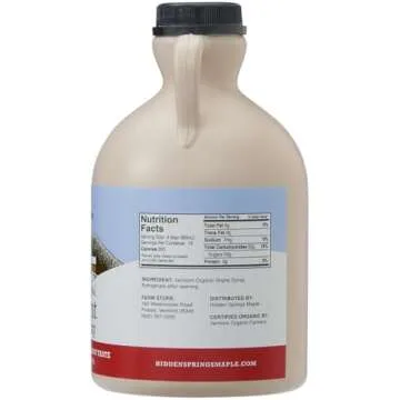 Hidden Springs Maple Organic Vermont Maple Syrup, Grade A Dark Robust, 32 Oz