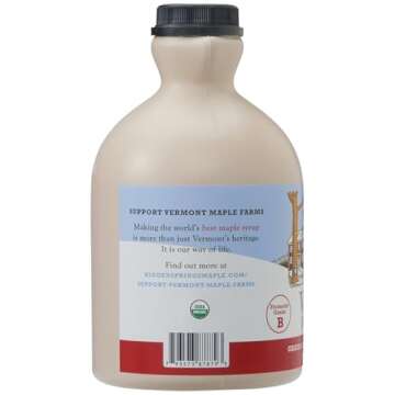 Hidden Springs Organic Grade A Dark Robust Maple Syrup