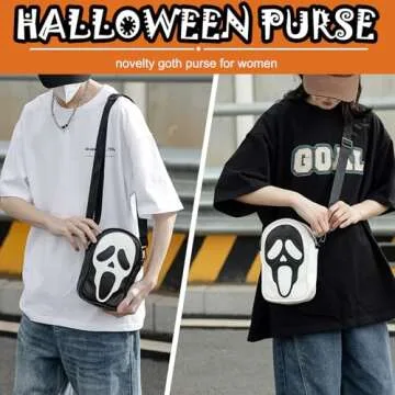 Halloween Pumpkin Ghost Crossbody Bag for Women