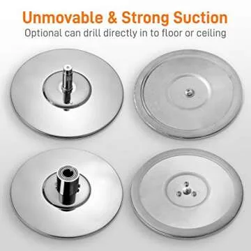 SereneLife Professional Spinning Dance Pole, 45mm Portable Exercise Pole for Fitness – Durable Steel Build, Anti-Rust Finish, Suitable for Home, Club, Gym, Party, Pub