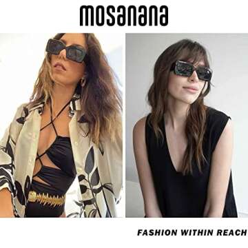 Mosanana Trendy Rectangle Sunglasses - Stylish UV Protection