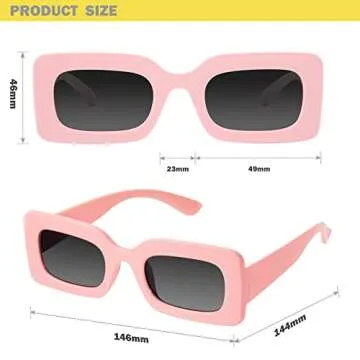 Mosanana Trendy Rectangle Sunglasses - Stylish UV Protection
