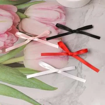 XFYUZR Hair Accessories for Women and Girls: Long Ponytail Holders, Small Black Claw Clips, Barrettes, and Ribbon Bow Hair Clips - 10Pcs Set