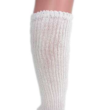 Lightweight Cotton Slouch Socks for Women - 3 Pairs White