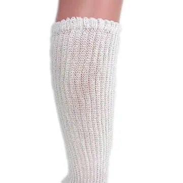 Lightweight Cotton Slouch Socks for Women - 3 Pairs White
