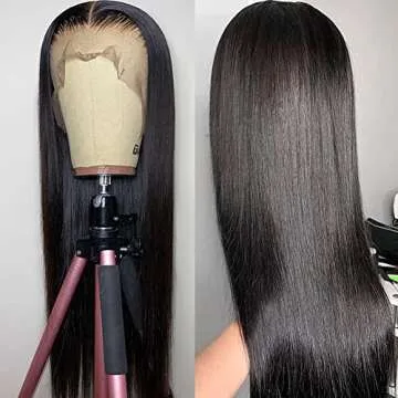 UNANCY Straight Lace Front Wigs Human Hair Pre Plucked Hairline Glueless 180% Density 13×4 HD Trans...
