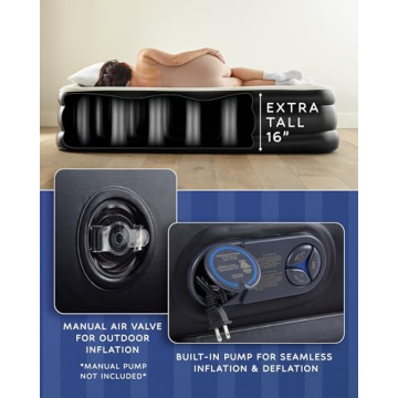 OlarHike Elevated Inflatable Queen Air Mattress