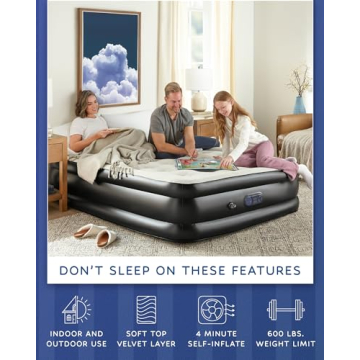 OlarHike Elevated Inflatable Queen Air Mattress