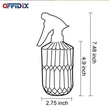 OFFIDIX Fine Mist Plant Mister,Handheld Pressure Glass Spray Bottles,0.43L/15.17oz Watering Can with...