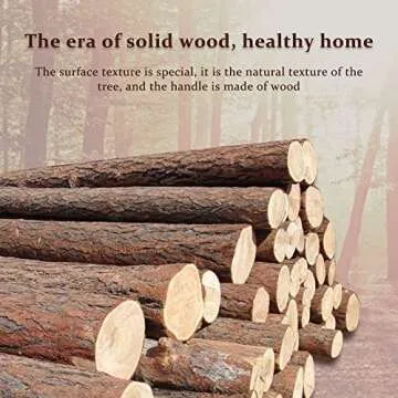 RDEXP Home Accessory 50x25mm Wooden Hardware Round Pull Knobs for Cabinet Drawer Cupboard Cabinet Door Set of 10