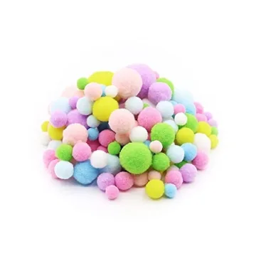 150pcs Assorted Sizes & Colors Craft Pom Poms Balls for Hobby Supplies and DIY Creative Crafts Party...