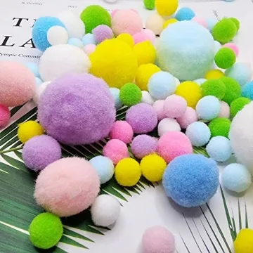 Craft Pom Poms Balls Set for Kids Creative Projects