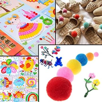 Craft Pom Poms Balls Set for Kids Creative Projects