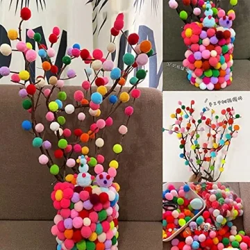 Craft Pom Poms Balls Set for Kids Creative Projects
