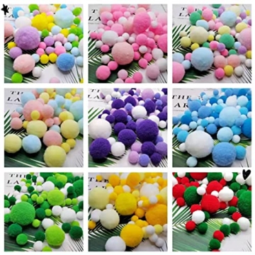 Craft Pom Poms Balls Set for Kids Creative Projects