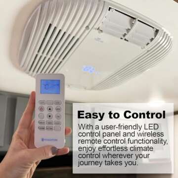 RecPro RV Air Conditioner 15K Ducted or Non-Ducted | Quiet AC | 110-120V | Heat Pump and Cooling | Easy Install | All-in-One Unit | For Camper, Fifth Wheel, Food Trucks (Ducted, White)
