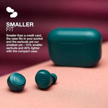 JLab Go Air Pop True Wireless Bluetooth Earbuds & Charging Case, Teal, Dual Connect, IPX4 Sweat Resistance, Bluetooth 5 Connection, 3 EQ Sound Settings Signature, Balanced, Bass Boost