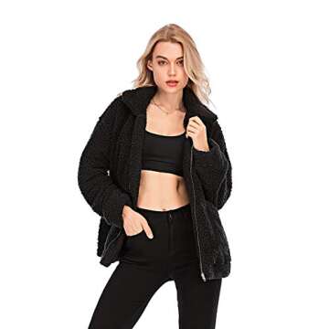 Stylish Womens Faux Shearling Oversized Jacket
