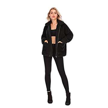 Stylish Womens Faux Shearling Oversized Jacket