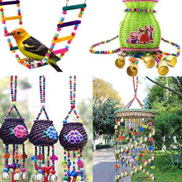 730pcs 10mm Assorted Color Wooden Beads, Painted Round Wooden DIY Craft Production Project Large Hole Wooden Spacer Beads for Kids and Adult Jewelry Making Supplies