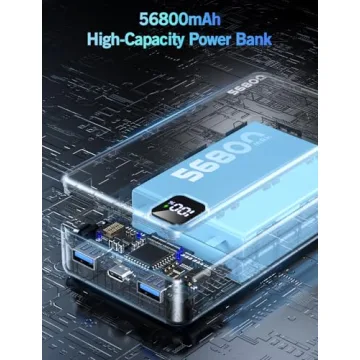 Portable Power Bank 56800mAh Fast Charging for Travel