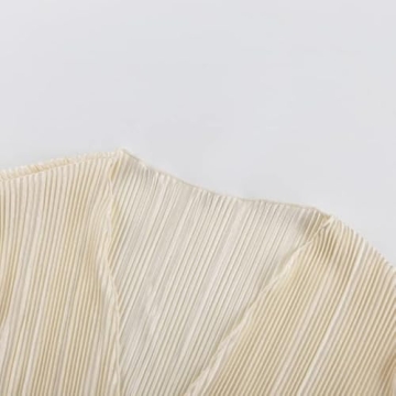 Trendy Women Bell Sleeve Deep V Neck Blouse Creamy White