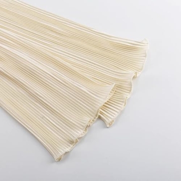 Trendy Women Bell Sleeve Deep V Neck Blouse Creamy White