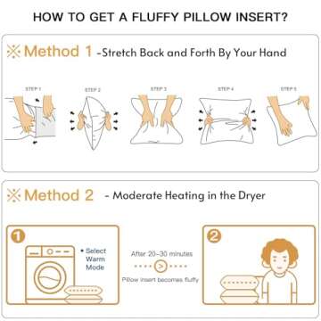 Comfortable OTOSTAR Down Throw Pillow Inserts 20" x 20"